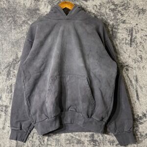 Los Angeles Apparel Pullover Hoodie 14 Oz Heavy Fleece Charcoal Gray Large